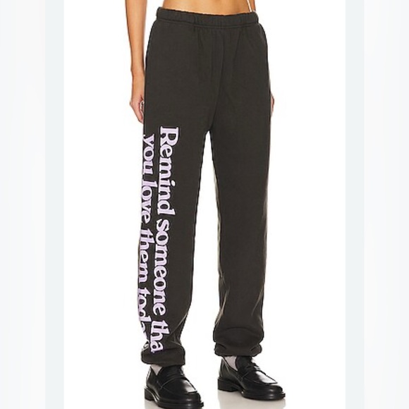 NWT Grey Joggers with Purple Text - Picture 3 of 12